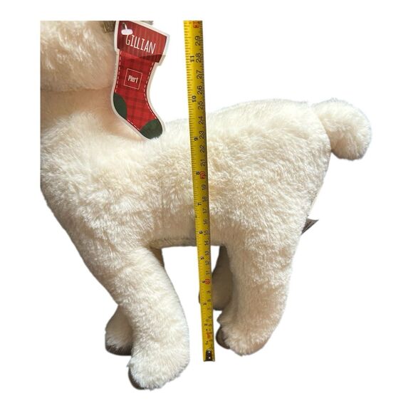 Pier 1 Imports White Gold Gillian Reindeer Deer Plush Soft Toy Stuffed 18" - Picture 3 of 7